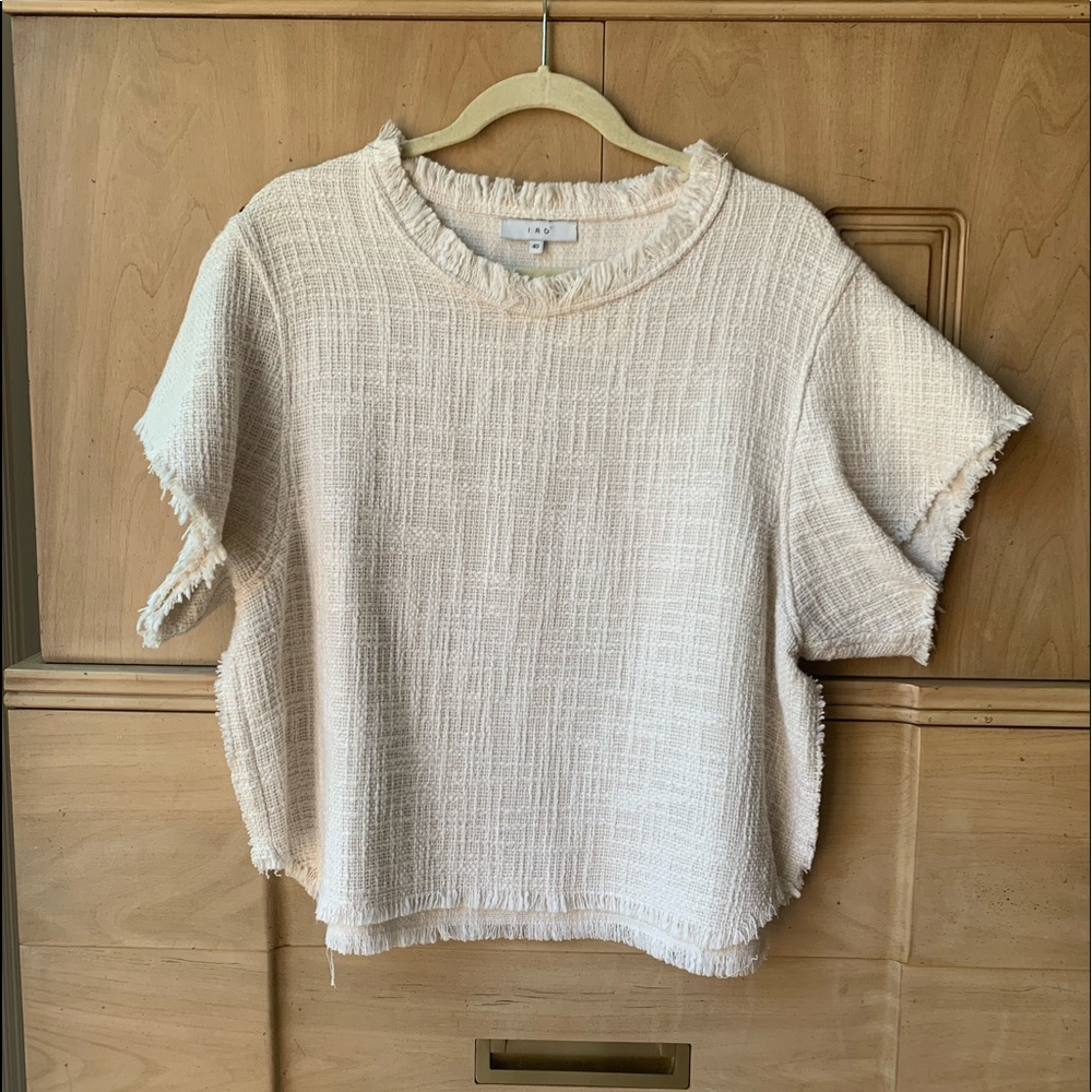 IRO CREAM SS TWEED TOP